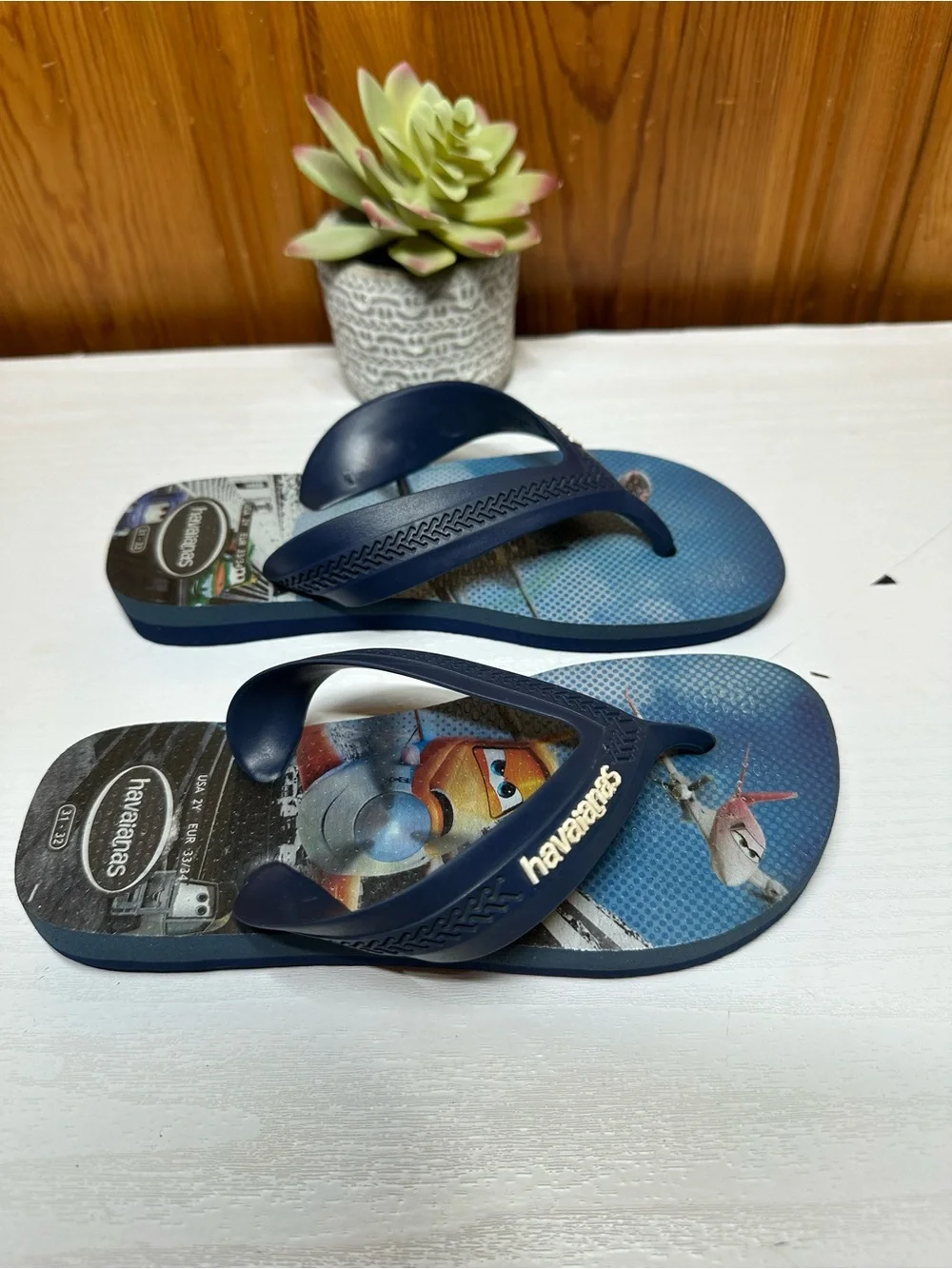 Havaianas Blue Graphic Flip Flops